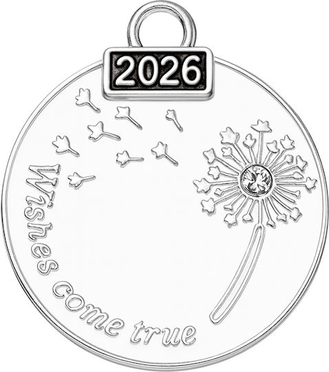 Μεταλλικό Διακοσμητικό ''wishes Come True'' 3x3.5εκ Μ2026/11340 Ασημί