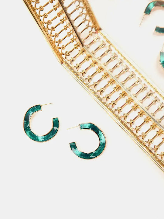 Emerald Round Pendant Earrings Emerald