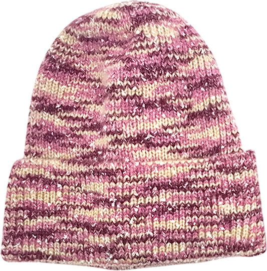 Beanie Γυναικείος Σκούφος Πλεκτός σε Ροζ χρώμα