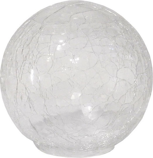 Replacement Lamp Glass Crackle Transparent 15x14cm Sinialo 2010022