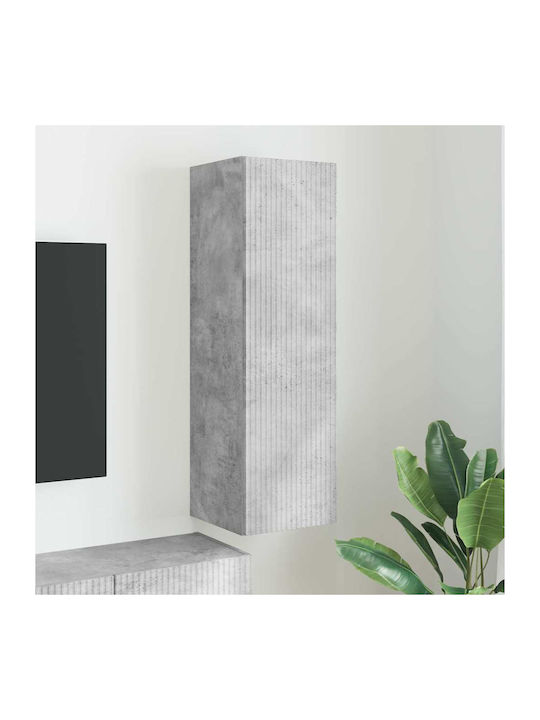 Wand Wohnzimmer Vitrine aus Spanplatte Graue 30...