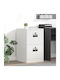 Office Storage Metal Drawer with Lock & Drawers White L44xW50xH106.5cm