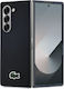 Iconic Petit Pique Woven Logo Back Cover Plastic Black (Galaxy Z Fold6)