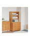 Büroaufbewahrungsschrank aus braunem Holz 80x50x160cm