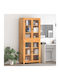 vidaXL Büroaufbewahrungsschrank aus Holz Braune 80x35x185cm