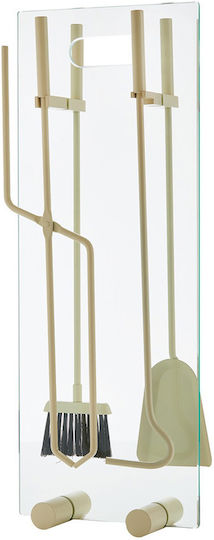 Zogometal Fireplace Tool Set with Stand Holder Ivory Coast
