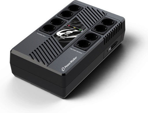 Power Walker VI 1000 MS FR Мини UPS (VI) Интерактивна Линия 1000VA 600W с 8 Schuko AC Гнезда