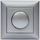 Magic Vertiefter Dimmerschalter mit LED-Platzierung Rotierend 1000W in Silber Farbe