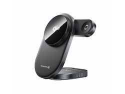 Swissten MagBase 3-in-1 Ασύρματος Qi 15W