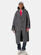 Oversized Damenmäntel Marineblaue Streifen Größe One Size