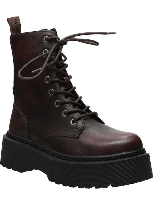 Stiefeletten Damen Burgundisch