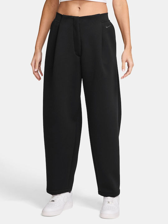 Nsw Παντελόνι Φόρμας Fleece Μαύρο