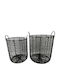 InTheBox Σετ Διακοσμητικά Καλάθια Rattan Μαύρο 40x40x51εκ. 2τμχ
