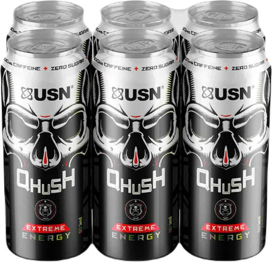 USN Qhush Енергийна напитка с Газировка 6x500мл