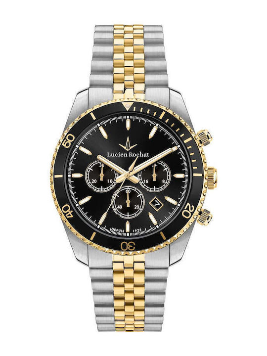 Men's Watch 43mm Chronograph Battery with Black Metal Strap