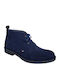 Leather Blue Men's Boots