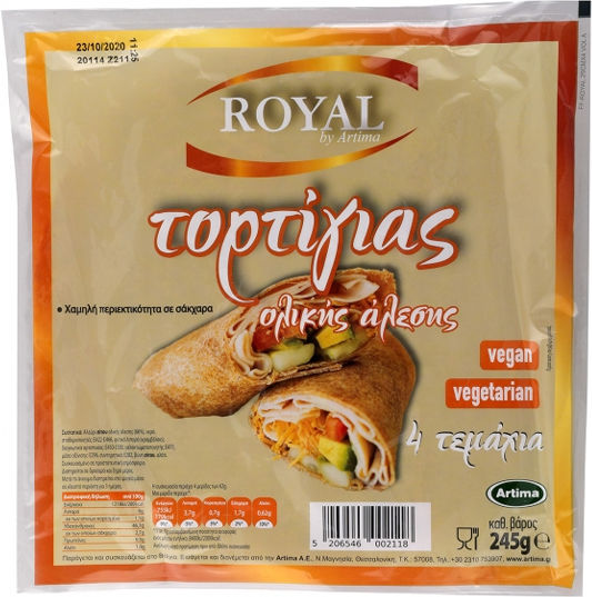 Royal Whole Wheat Tortilla 25cm 245gr 4 Pieces 02.1.124