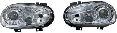 Front Lights Vw Golf Iv R32 Chrome Without H7 Bulbs Set 2 Pieces Swv02d