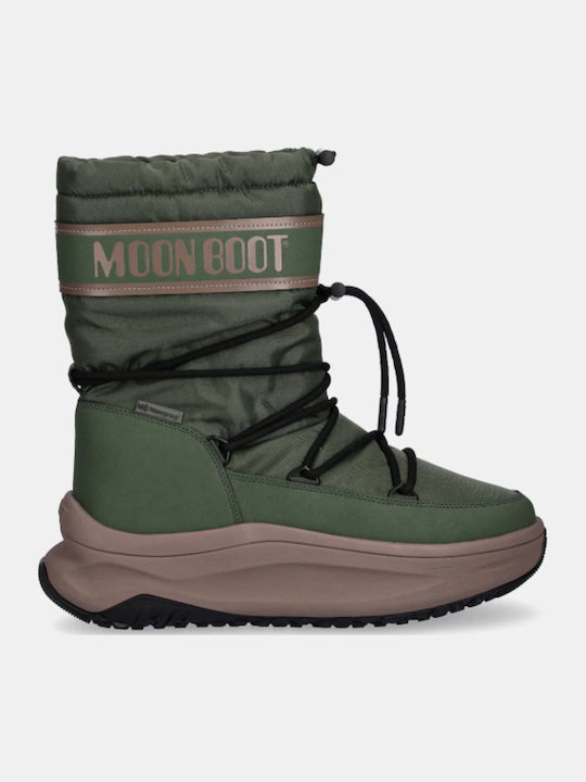 MOON247 Polar Grüne Damen-Schneestiefel