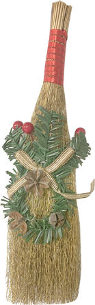 Christmas Decorative Little Broom 6 Pieces