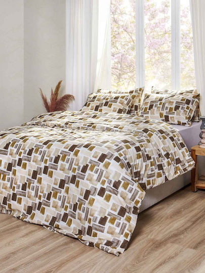 Peiraiki Patraiki Set Super dublu 4buc 160x200+35cm cu Elastic Omega Glow Grey