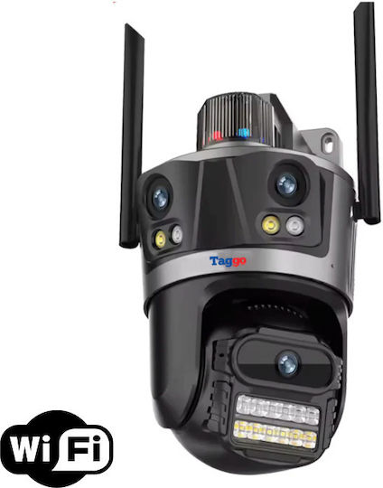 Cameră Supraveghere Wifi 4K 8MP 3 Lentile Control prin Aplicație Rezistentă la Apă Alarmă