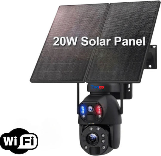Cameră Supraveghere Wifi 3K Ultra HD Zoom 20x Cameră Dublă Încărcare Solară Rotire Controlată prin Aplicație IP66 Rezistentă la Apă
