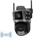 4g Sim Card Surveillance Camera 6k 10mp 3 Screens Automatic Tracking App Control Waterproof Full Color