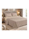 Flamingo Sheet Set with 2 Pillowcases Super-Double 240x260cm. Rainbow Smoke-beige 3pcs