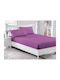 Sheet for Single Bed with Elastic 100x200cm. Violet