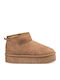 Women's Ankle Boots with Fur Brown
