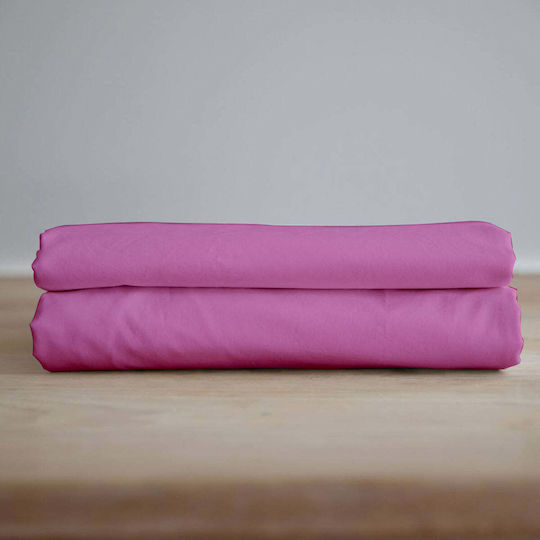 White Fabric Чаршаф King Size с Ластик 220x260см. Essential Purple