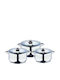 Blaumann Gourmet Line Pots Set Made Of Stainless Steel With Non-Stick Coating 3 Pieces