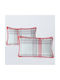 MSA Sofa Cushion from 100% Cotton Gray Red 20x30cm