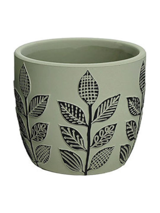 Marhome Planter Concrete Black 12x12x11cm.