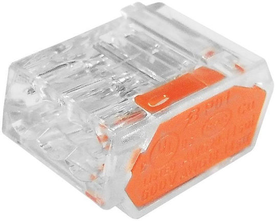 1681 New Generation Screwless Terminal Block Elvhx Conductor Mon.0.5-2.5mm²|Multistrand 1.0-2.5mm² 3 Contact Points Pack 100 Pieces