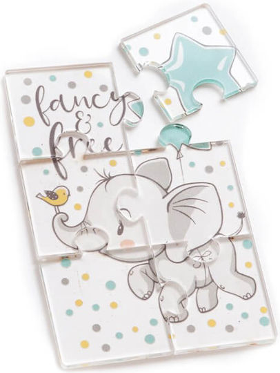 Puzzle Elefant din Plexiglas pentru Botez 23126 Set de 30 Bucăți