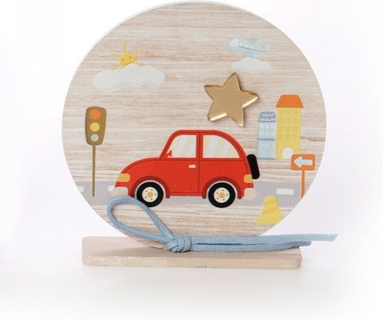 Taufgeschenk mit Bildchen Auto aus Holz KBT-361