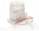 Christening Favor with Monogram Candle Made of Glass 24 Pieces