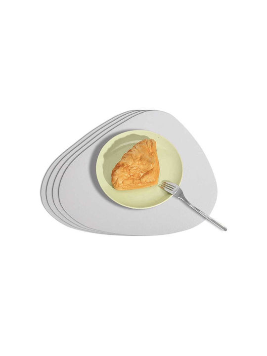 Yuk Σουπλά από Δερματίνη Λευκό 42x34cm 6τμχ Yuk Σουπλά από Δερματίνη Λευκό 42x34cm 6τμχ