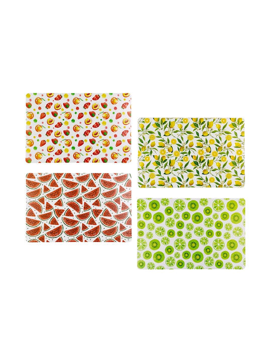 Out of the Blue Fruits Placemats Plastic Multicolour 43.5x28.5cm 4 Pieces