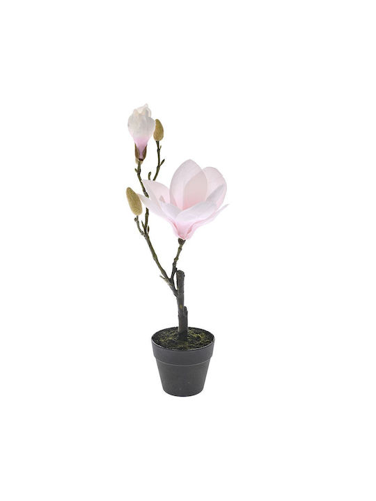 Artificial Plant in Small Pot Magnolia Pink 38cm 2pcs Iliadis