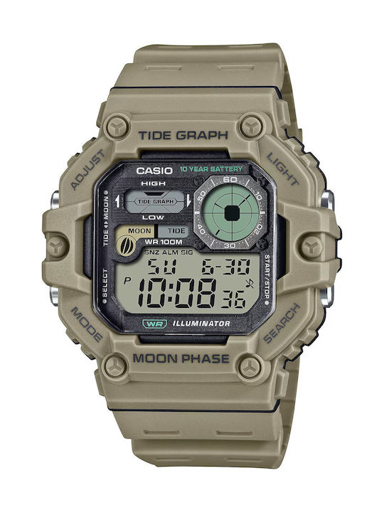 Casio Ψηφιακό Ανδρικό Ρολόι 49mm Μπαταρίας με Γ...