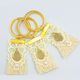 Kymi Metal Christening Charm Keychain Gold 2pcs