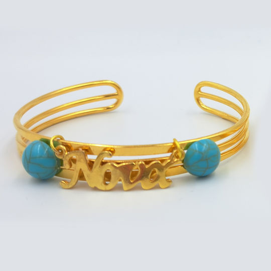 Kymi Christening Charm Handcuff MΝ032 Metal Gold 1 Pieces MΝ032