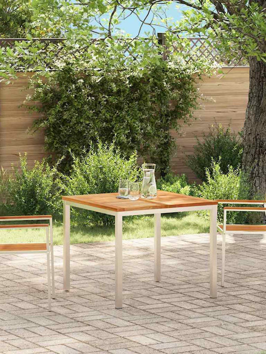 Outdoor-Stuhl Hölzernes Silver 2Stück 56x62x87εκ.