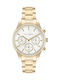 Paul Lorens Women's Watch 36mm Chronograph Battery with Gold Stainless Steel Bracelet