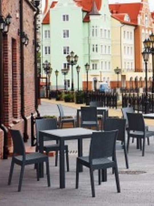 Outdoor Chair Polypropylene Florida Dark Grey 45x52x87cm