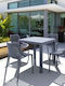 Outdoor Chair Polypropylene Air Dark Grey 4pcs 50x60x82cm