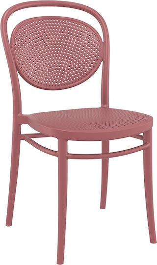 Outdoor-Stuhl Polypropylen Marcel Rosa 45x52x85εκ.